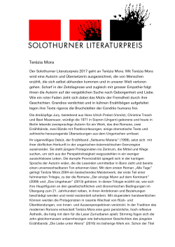 Vorlage für Texte - Solothurner Literaturpreis