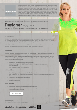 Designer (m/w) – DOB Sportive Kombimode – Active Wear