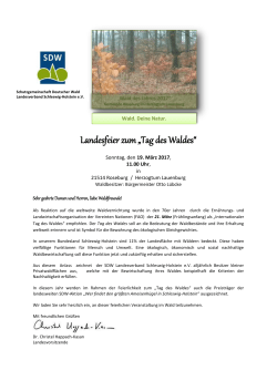 Einladung mit Anfahrtskizze - SDW Schleswig