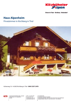 Haus Alpenheim in Kirchberg in Tirol