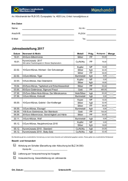 Jahresbestellung 2017