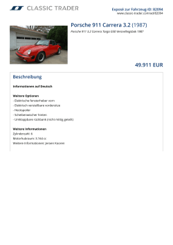 Porsche 911 Carrera 3.2 (1987) 49.911 EUR