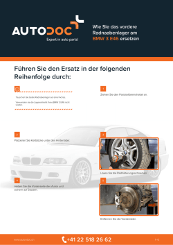 PDF Wie Sie das vordere Radnaabenlager am BMW 3