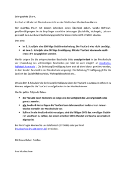 Informationen zur YouCard und Geb&uuml;hrenbefreiung