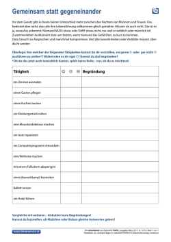 Gemeinsam statt gegeneinander