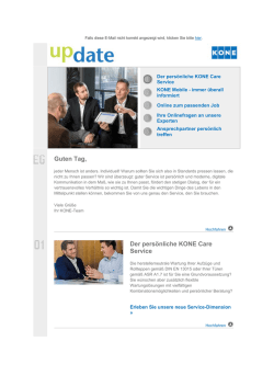 Guten Tag, Der pers&ouml;nliche KONE Care Service