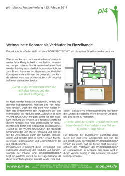 Pressemitteilung - pi4_robotics GmbH