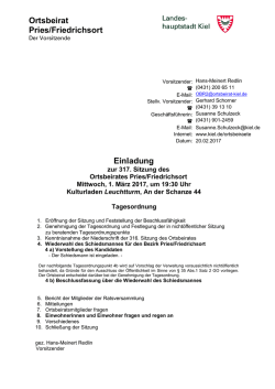 Landeshauptstadt Kiel Postfach 1152 24099 Kiel