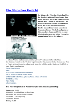 Ein filmisches Gedicht