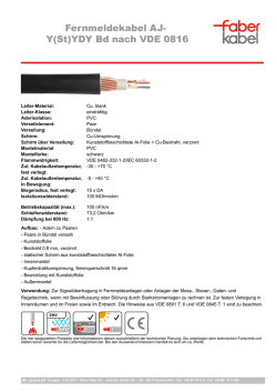 Fernmeldekabel AJ- Y(St)YDY Bd nach VDE 0816