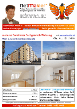 Dreizimmer Dachgescho&szlig;-Wohnung
