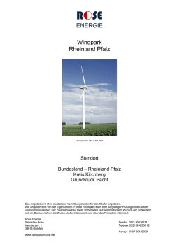 Windpark zu verkaufen