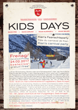 Kids Days_Fasnachtsparty_24.02.2017.indd - Saas-Fee