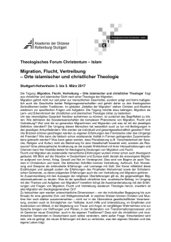 Migration, Flucht, Vertreibung - Akademie der Diözese Rottenburg