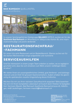 restaurationsfachfrau/ -fachmann serviceaushilfen
