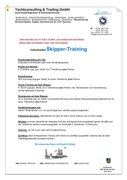 Individuelles Skipper-Training - RS