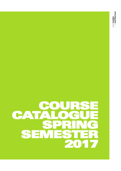 joiCOURSE CATALOGUE SPRING SEMESTER 2017