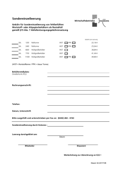 Formular Behälter-Sondereinzelleerung PDF