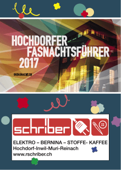 FASNACHTSFÜHRER HOCHDORFER 2017