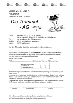 Einladung Trommel-AG 2017 Frühjahr