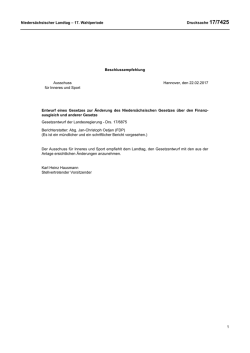 Drs. 17/7425 - Nieders&auml;chsischer Landtag