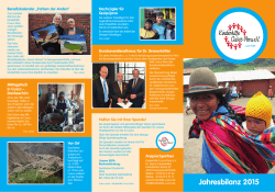 Jahresbilanz 2015 - Kinderhilfe Cusco