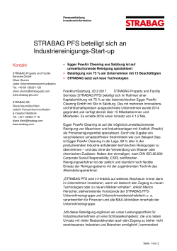 STRABAG PFS beteiligt sich an Industriereinigungs