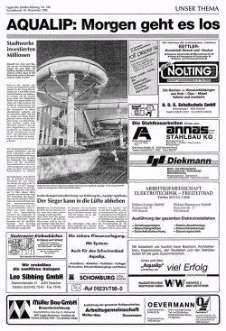 LZ-Bericht zur Aqualip-Eröffnung 1992 (Teil 2)