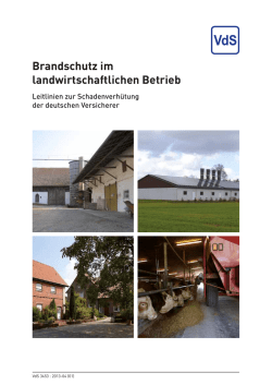 VdS Richtlinie 3453 Brandschutz im landwirtschaftlichen Betrieb