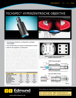 techspec® hyperzentrische objektive