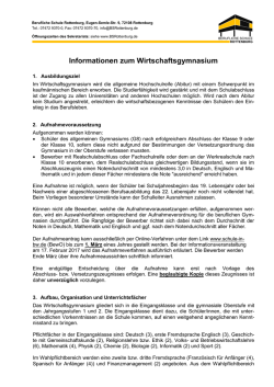 Informationsblatt - Berufliche Schule Rottenburg