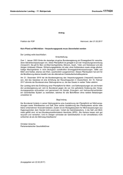 Drucksachen allgemein - Nieders&auml;chsischer Landtag
