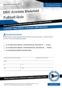 DSC Arminia Bielefeld Fußball Quiz