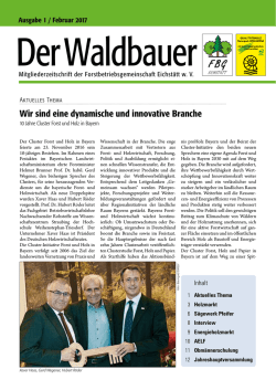 Heft 1 - 2017 ist erschienen - FBG