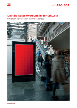 Digitale Aussenwerbung in der Schweiz