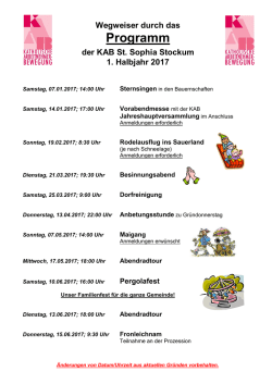Programm - KAB St. Sophia Stockum
