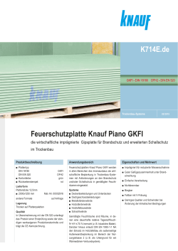 K714E.de Feuerschutzplatte Knauf Piano GKFI