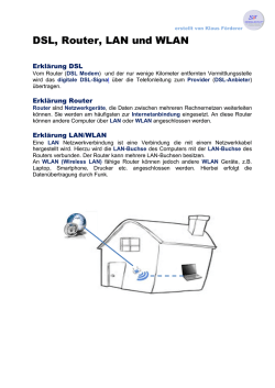 DSL, Router, LAN und WLAN
