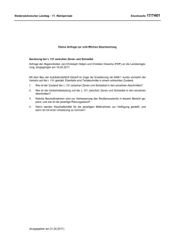 Drucksachen allgemein - Nieders&auml;chsischer Landtag