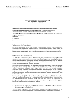 Drucksachen allgemein - Nieders&auml;chsischer Landtag