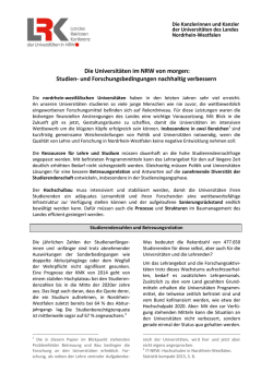 Die Universit&auml;ten im NRW von morgen: Studien