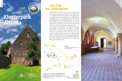 Informationsflyer Klosterpark Altzella/Schloss