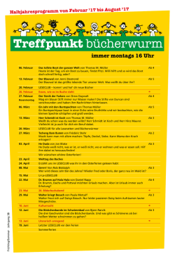 der Treffpunkt bücherwurm Februar 2017 bis Februar 2017 zum