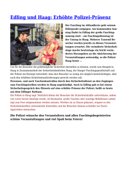 Edling und Haag: Erh&ouml;hte Polizei-Pr&auml;senz