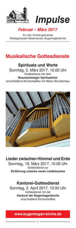 Impulse - Ev.-luth. Kirchengemeinde Riddagshausen