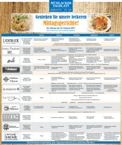 Mittagsgerichte! - Mühlacker Tagblatt