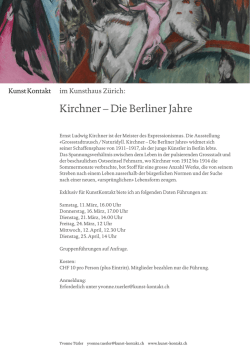Kirchner – Die Berliner Jahre - Kunst