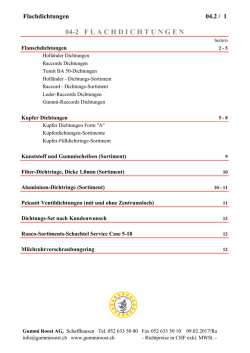 Flachdichtungen - Gummi Roost AG
