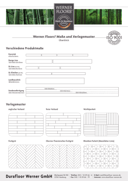 Maße und Verlegemuster - Durafloor Werner GmbH