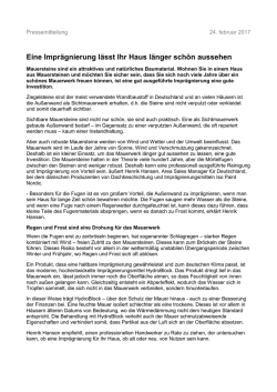 Pressemitteilung 24. februar 2017